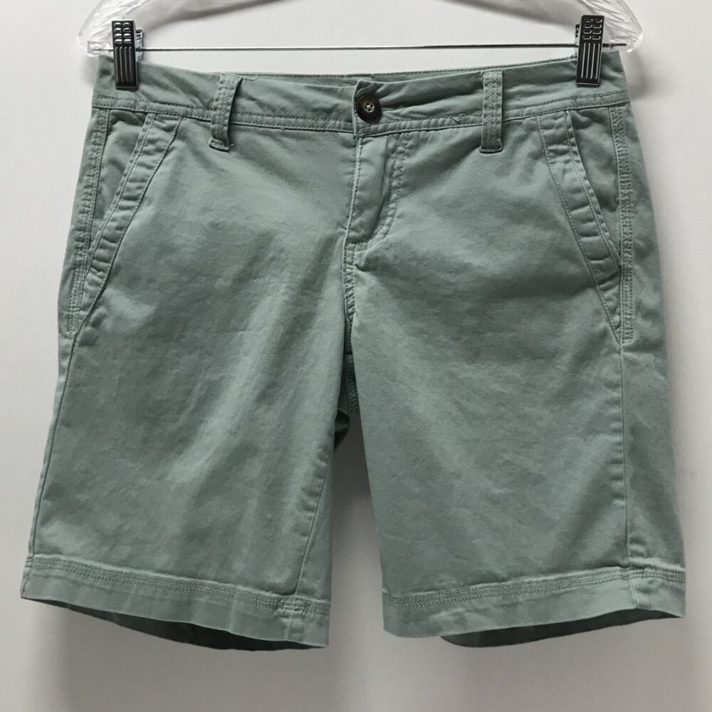 BKE Low-Rise Mint Green Bermuda Shorts